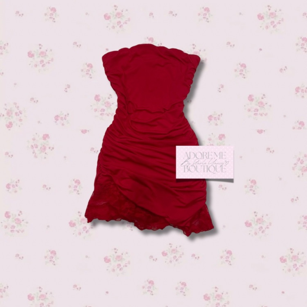 Cute red mini dress ♡︎